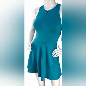 Athleta Break Point Tennis Dress Teal Large